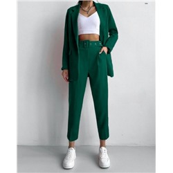 Костюм классика барби пиджак и брюки с ремешком зеленый RX_Новая цена