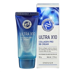 Enough BB-крем с морским коллагеном / Ultra X10 Collagen Pro BB Cream SPF 47 PA+++, 50 г