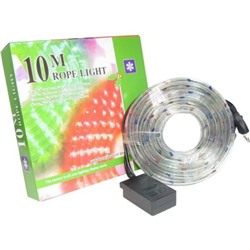 Дюралайт LED (световой шнур) 10 м, разноцветные лампы, круглый, с контролллером режимов
