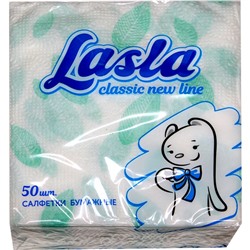 Салфетки бумажные LASLA Classic New Line с рисунком 50 шт листья*