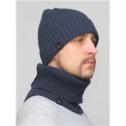 Комплект весенний-осенний мужской шапка+снуд Ники (Цвет светлый джинс), размер 54-58