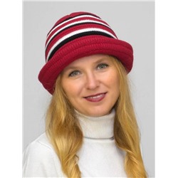 Шляпа женская весна-осень Qadro (Цвет красный), размер 56-58, шерсть 30%