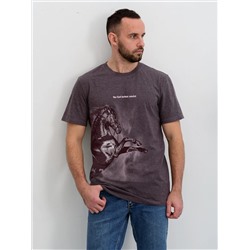 Мужская футболка "Перед восходом" 2171-К / Мокко