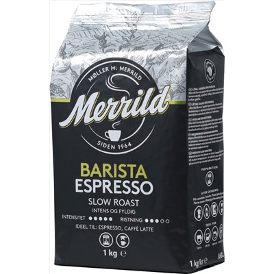 Merrild. Barista Espresso (зерновой) 1 кг. мягкая упаковка