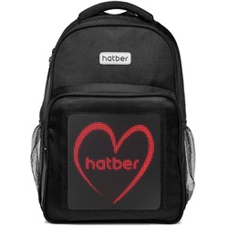 Рюкзак 46*32*18 см Hatber LED Joy полиэстер 1 отдел, 3 кармана, отделение для ноутбука  Черный