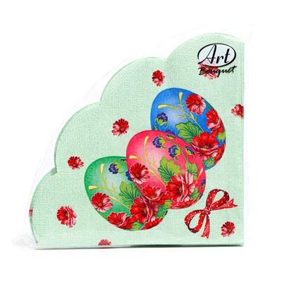 Салфетки бумажные " Art Bouquet Rondo" Праздничная, 3слоя, 12 листов