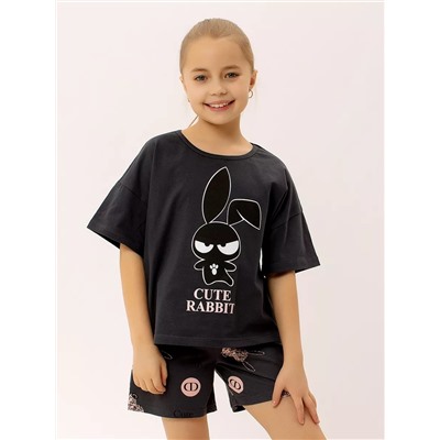 Детская пижама "Лаки" арт. дк292тс / Темно-серый