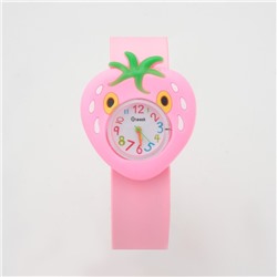Часы наручные детские "Клубничка", ремешок силикон, LR41 (AG3)