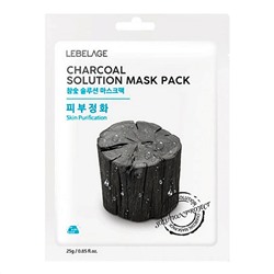 Lebelage Тканевая маска с экстрактом древесного угля / Charcoal Solution Mask Pack, 25 г