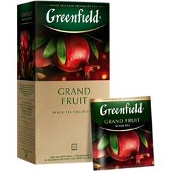 Чай Greenfield Grand Fruit, черный/ гранат-розмарин, 25 пакетиков, в конвертах, 1*1.5 г