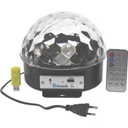 Диско-шар светодиодный Magic Ball Light с динамиком, MP3, USB + флэш накопитель, Bluetooth, пульт ДУ