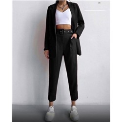 Костюм классика барби пиджак и брюки с ремешком черный RX_Новая цена
