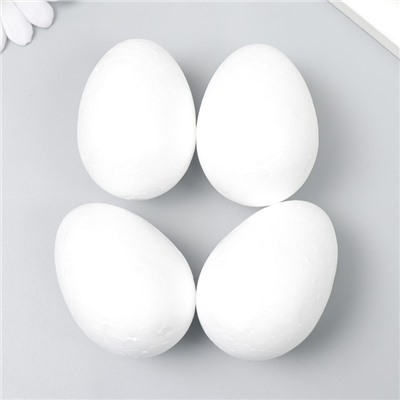 Пенопластовые заготовки для творчества "Эллипсы" набор 4 шт 6 см (яйцо)