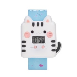 Часы наручные электронные, детские "Котик", ремешок l-21.5 см