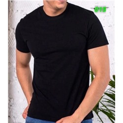 Мужская однотонная футболка черная VD107