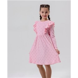 Детское платье "Бетти Рябинка" длинный рукав / Розовый