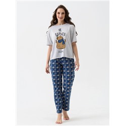 Женская пижама "Капибара" 2166-К / Синий