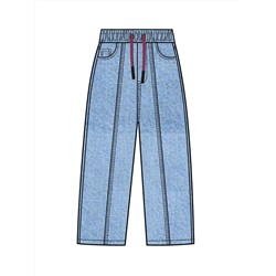 Брюки текстильные джинсовые для девочек